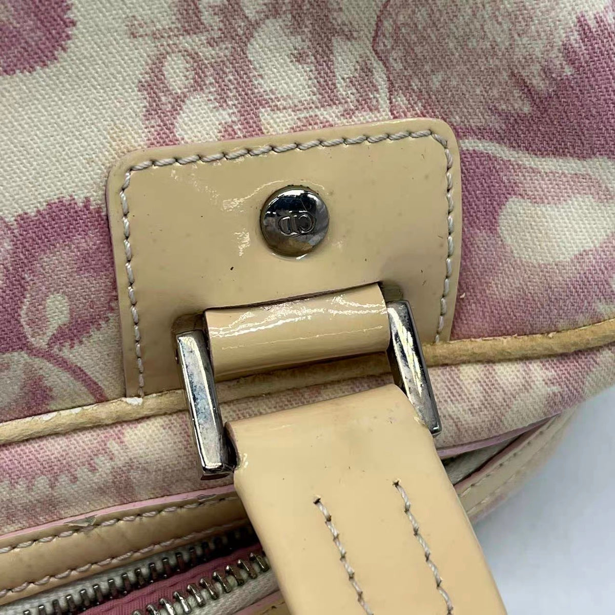 Dior Pink Monogram Boston Top Handle Bag
