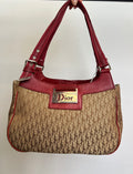 Dior Burgundy  Canvas Shoulder Bag