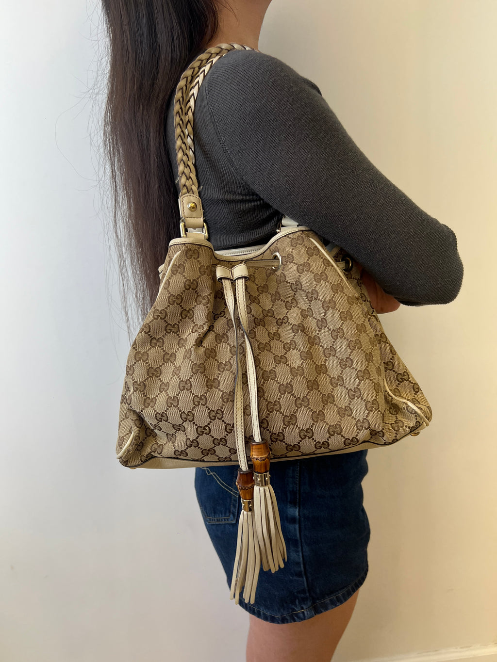 Gucci GG Canvas Peggy Tote Bag