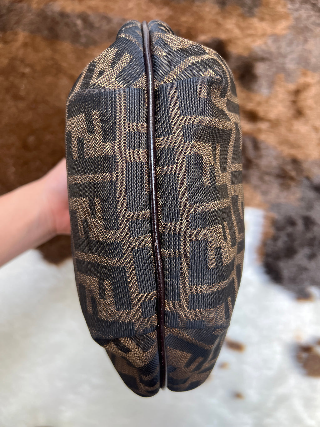 Fendi Zucca Monogram Chain Shoulder Bag