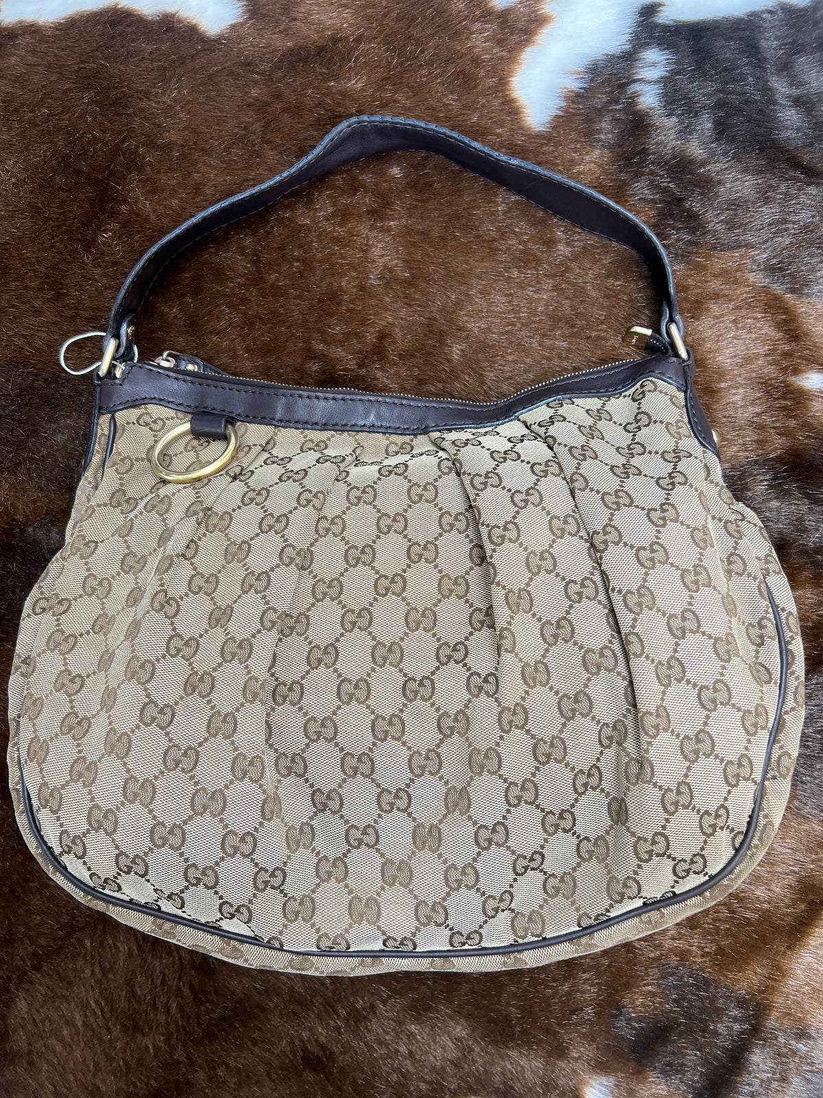 Gucci GG Canvas Crescent Hobo Bag