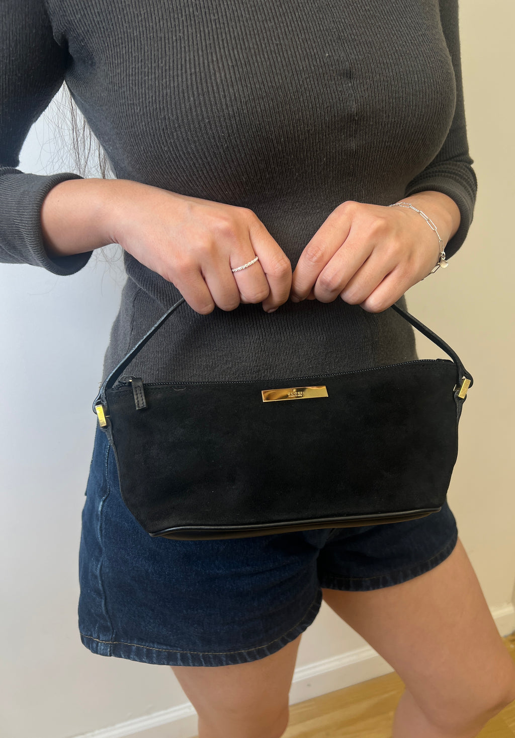 Gucci Suede Mini Shoulder Bag