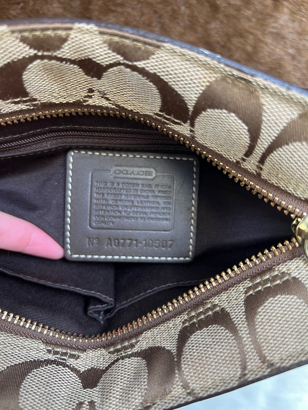 Coach Monogram Jacquard Bag