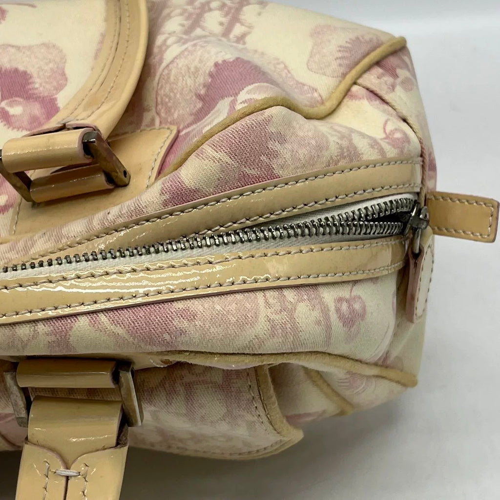 Dior Pink Monogram Boston Top Handle Bag