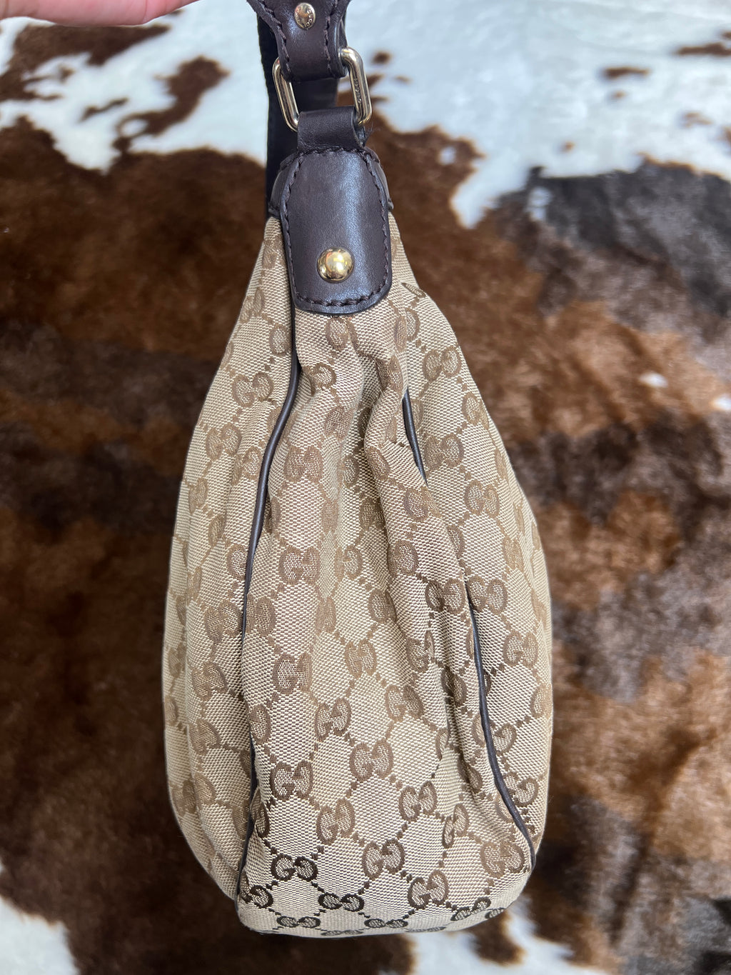 Gucci GG Canvas Crescent Hobo Bag