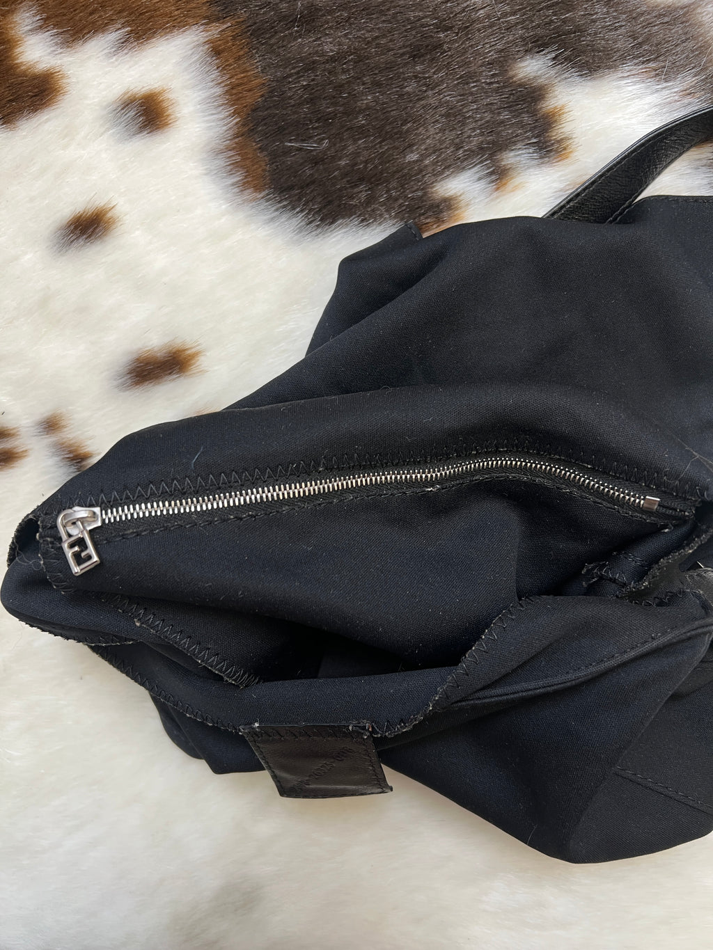 Fendi Black Baguette Shoulder Bag