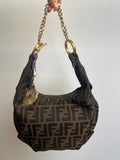 Fendi Zucca Monogram Chain Shoulder Bag