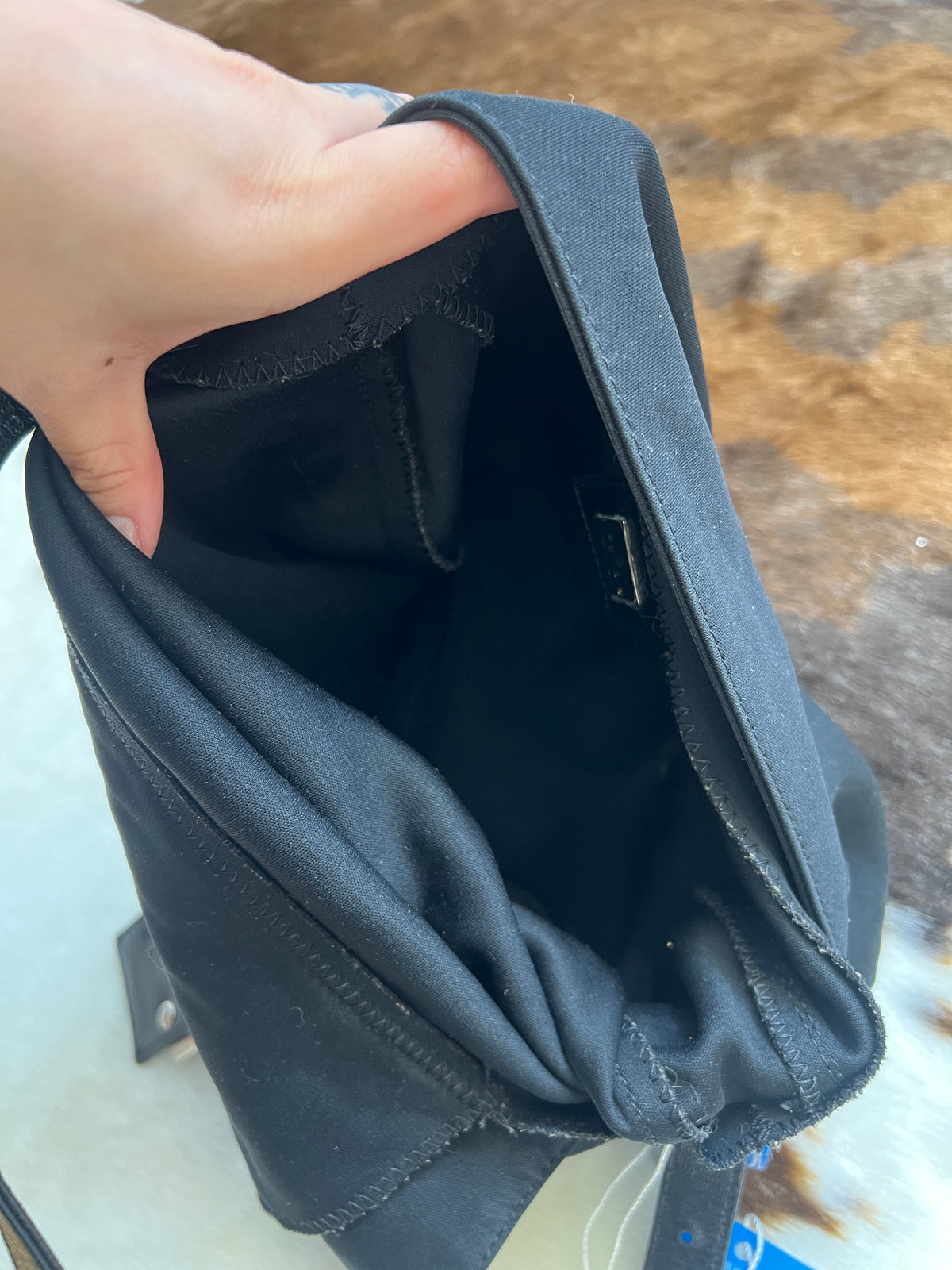 Fendi Black Baguette Shoulder Bag