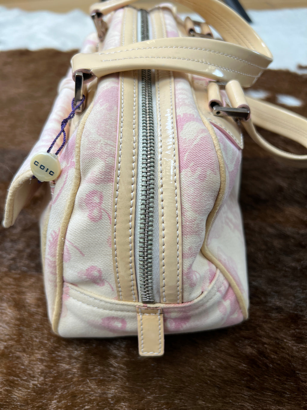 Dior Pink Monogram Boston Top Handle Bag