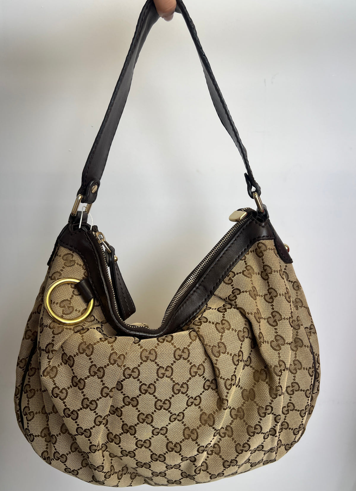 Gucci GG Canvas Crescent Hobo Bag