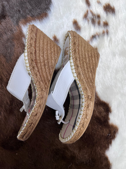 Burberry Nova Check Espadrille Flip Flop Sandals EU37