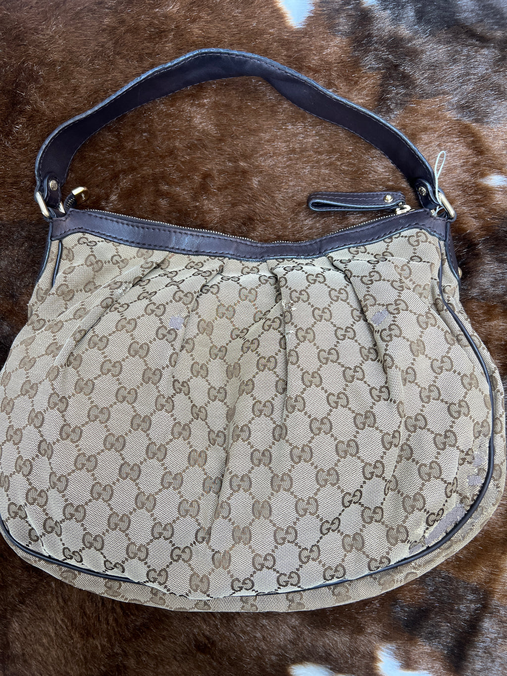 Gucci GG Canvas Crescent Hobo Bag