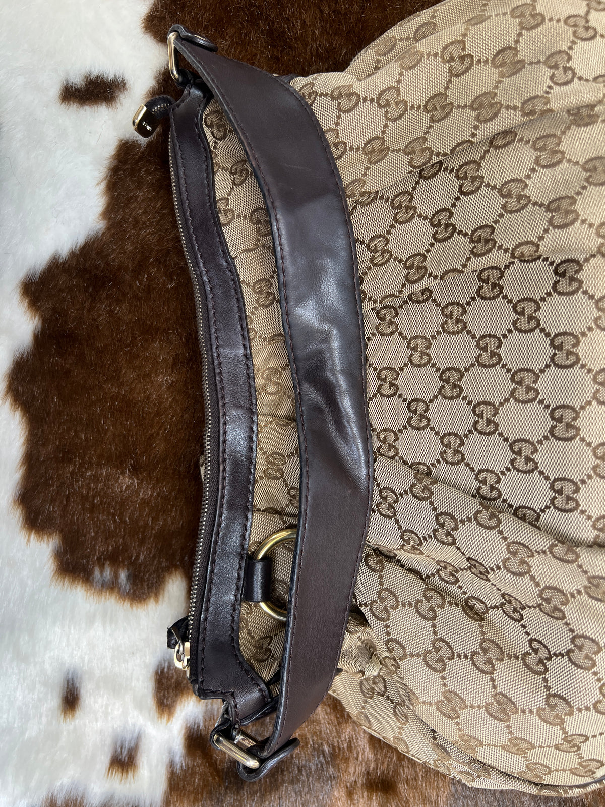 Gucci GG Canvas Crescent Hobo Bag