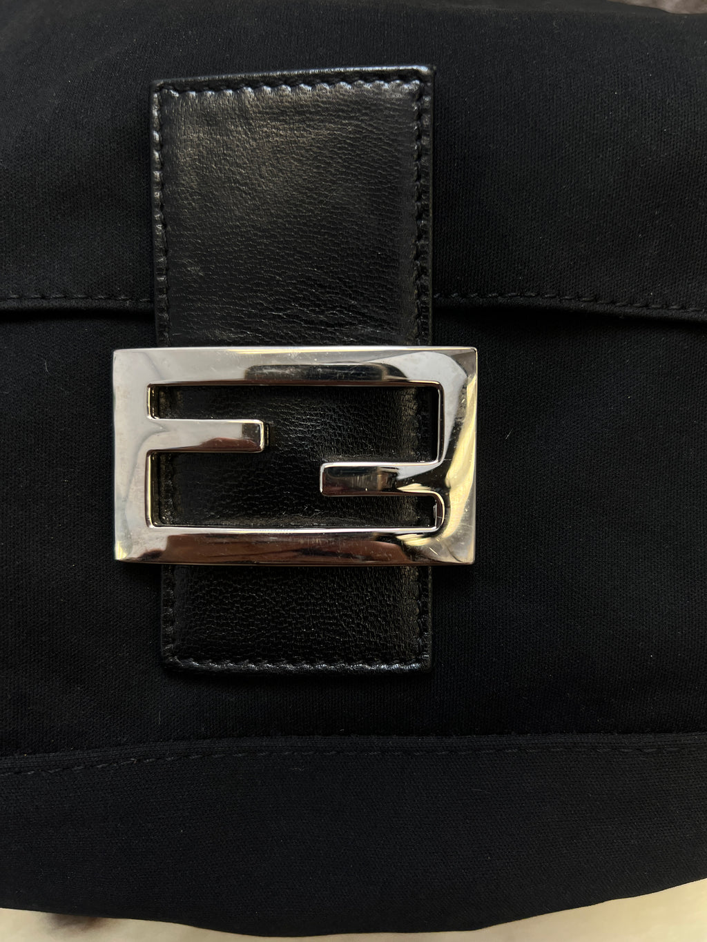 Fendi Black Baguette Shoulder Bag