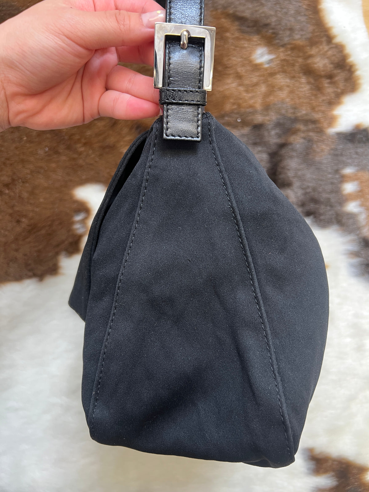 Fendi Black Baguette Shoulder Bag