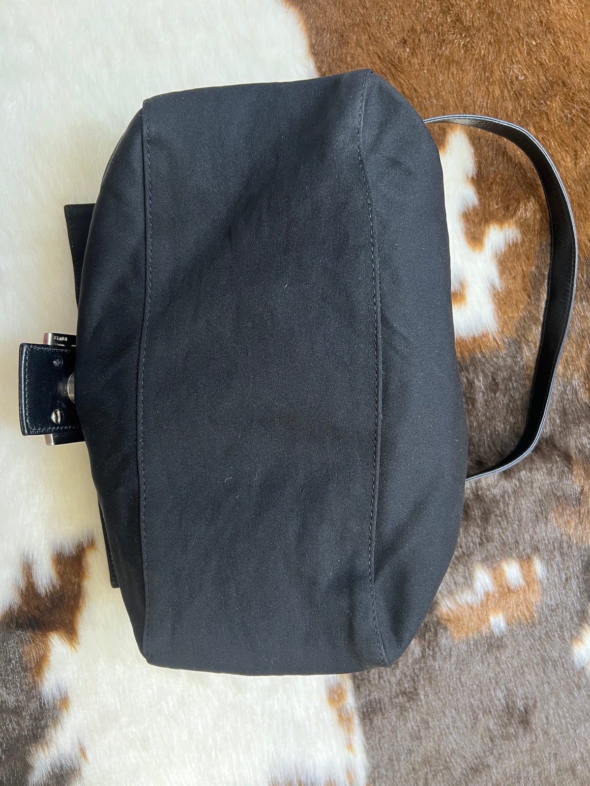 Fendi Black Baguette Shoulder Bag